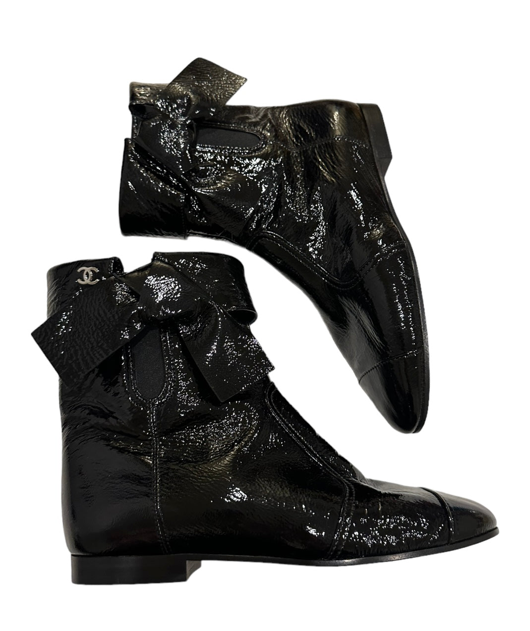 Chanel Patent Leather Boots