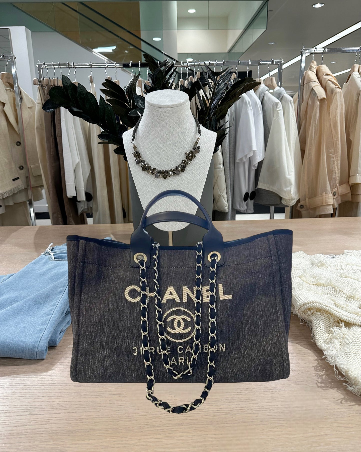 Chanel Deauvile Chain Tote