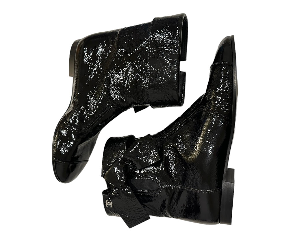 Chanel Patent Leather Boots