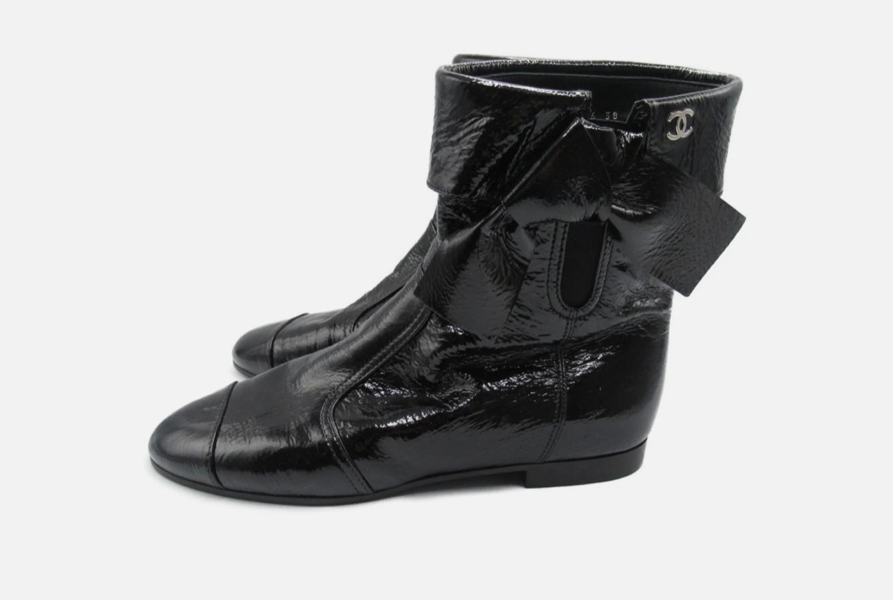 Chanel Patent Leather Boots