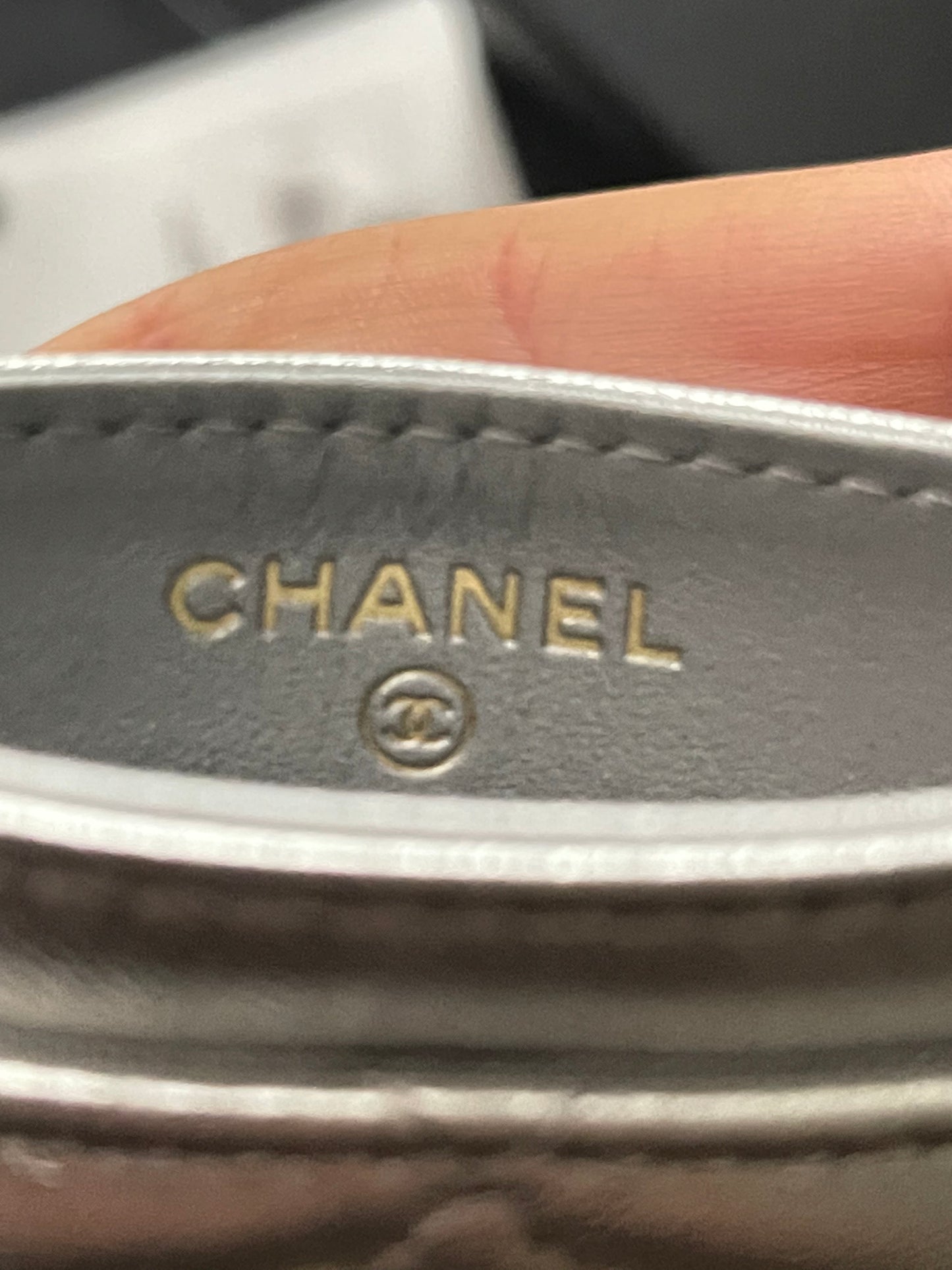 Chanel Silver Card Holder