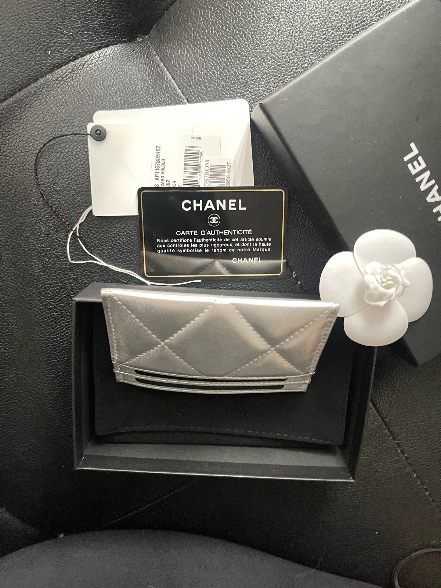 Chanel Silver Card Holder