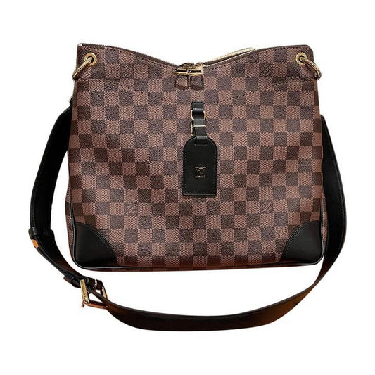 Odeon Nm Mm Ebene Damier Brown Canvas Cross Body Bag