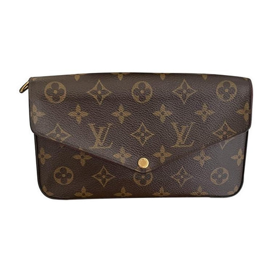 Louis Vuitton Felicie  Monogram Brown Canvas Cross Body Bag