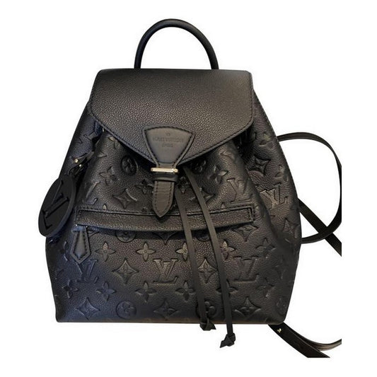 Montsouris Black Monogram Empreinte Leather Backpack