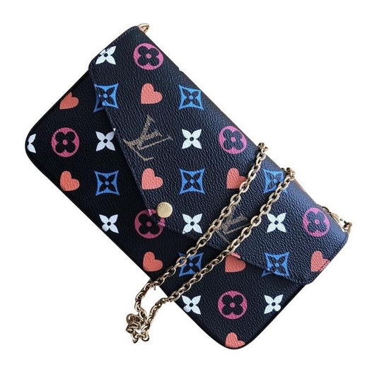 Felicie Game On Black Canvas Cross Body Bag