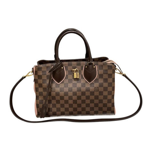 Nocturne Normandy Cuir Taurillon Damier Ebene Magnolia Shoulder Bag