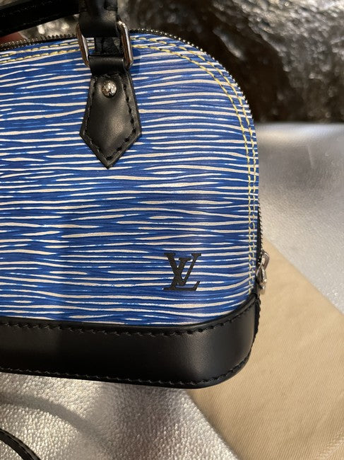 Louis Vuitton Alma BB Blue Epi Leather, New in Dustbag - Julia