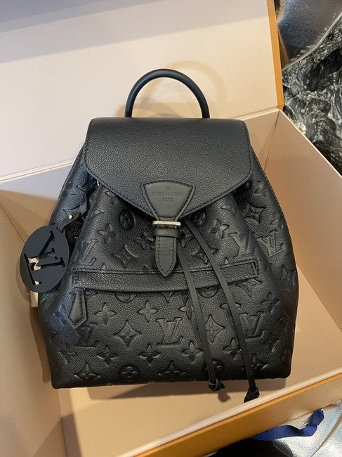 Louis Vuitton, Bags, Louis Vuitton Empreinte Montsouris Nm Black Leather  Backpack