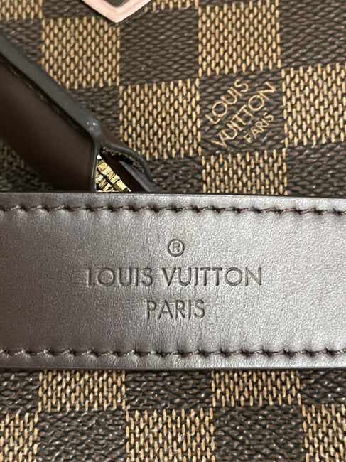 Louis Vuitton Cuir Taurillon Damier Ebene Normandy Black