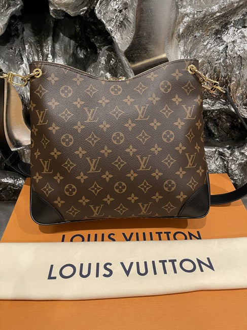 Louis Vuitton Odeon NM Handbag Monogram Canvas with Leather MM at